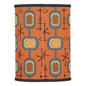 Space Age Geometric Art Burnt Orange Lamp Shade (Back)