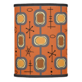 Space Age Geometric Art Burnt Orange Lamp Shade (Front)