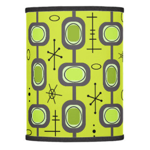 Space Age Geometric Art Chartreuse Green Lamp Shade