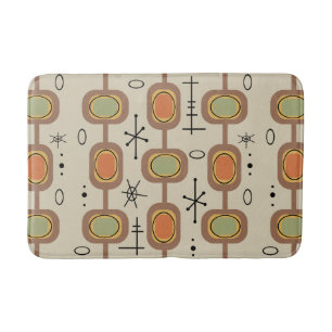 Space Age Geometric Art Multicolored Bath Mat