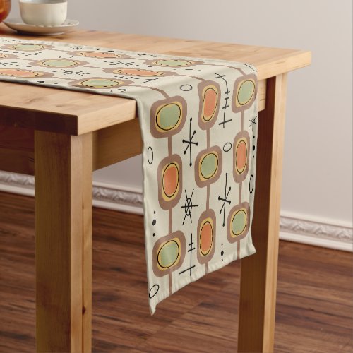 Space Age Geometric Art Multicolored Short Table Runner