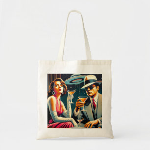 Space Age Las Vegas Gangster Martini Party Tote Bag