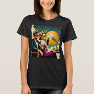 Space Age Las Vegas Martini Gangster Party T-Shirt