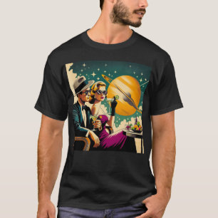 Space Age Las Vegas Martini Gangster Party T-Shirt
