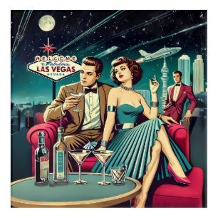 Space Age Las Vegas Martini Party Acrylic Print