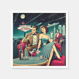 Space Age Las Vegas Martini Party Napkins