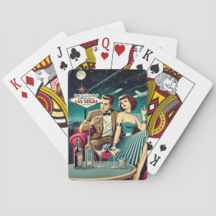 Space Age Las Vegas Martini Party Poker Cards