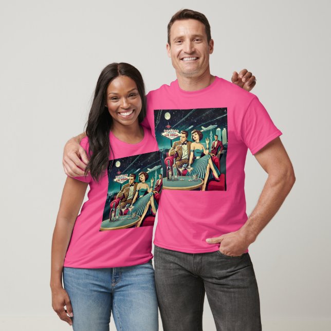 Space Age Las Vegas Martini Party T-Shirt (Unisex)