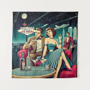 Space Age Las Vegas Martini Party Tapestry
