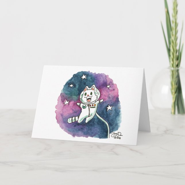Space Age Mouser Holiday Card (Front)