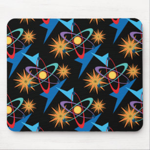 Space Age Retro Multicolored Pattern Mouse Pad