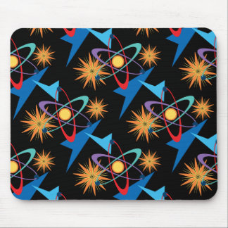 Space Age Retro Multicolored Pattern Mouse Pad