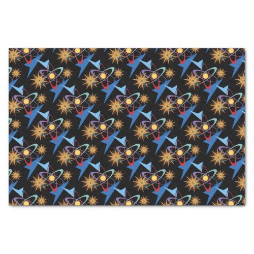 Space Age Retro Multicolored Pattern Tissue Paper