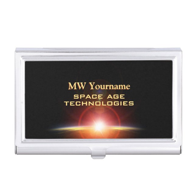 Space age technologies, solar flare business card case (Front)