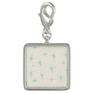 Space Age Turquoise Starbursts Charm