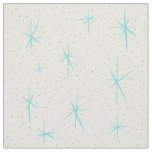 Space Age Turquoise Starbursts Fabric