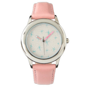 Space Age Turquoise Starbursts Kid's Watch
