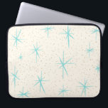 Space Age Turquoise Starbursts Laptop Sleeve<br><div class="desc">This Space Age Turquoise Starbursts Laptop Sleeve pattern features blue starbursts on a creamy background with gold colored speckles. Inspired by a classic mid century modern dish pattern, this design has an authentic vintage flair. The retro kitschy goodness will make you feel like you’ve stumbled across a flea market treasure....</div>