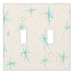 Space Age Turquoise Starbursts Light Switch Cover at Zazzle