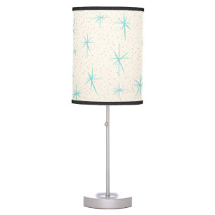 Space Age Turquoise Starbursts Table Lamp