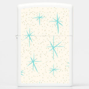 Space Age Turquoise Starbursts Zippo Lighter