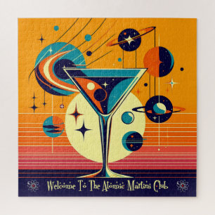 Space Age Welcome To The Atomic Martini Club Jigsaw Puzzle