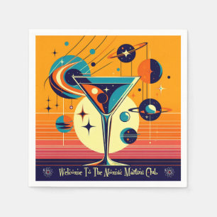 Space Age Welcome To The Atomic Martini Club Napkins