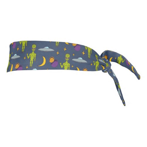 Space Aiens and Flying Saucers Sci_Fi Themed Tie Headband