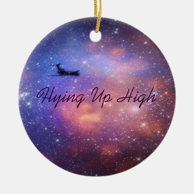 Space Airplane Ornament (Front)