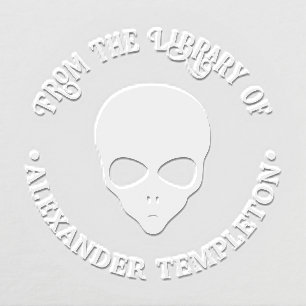 Space Alien #2 Library Book Name Embosser