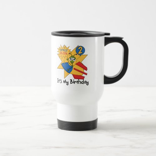 Space Alien 2nd Birthday T_shirts and Gifts Travel Mug