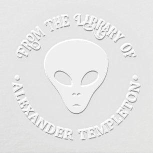 Space Alien #3 Library Book Name Embosser