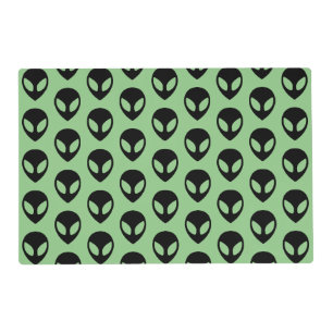 Space Alien and UFO Laminated  Placemat