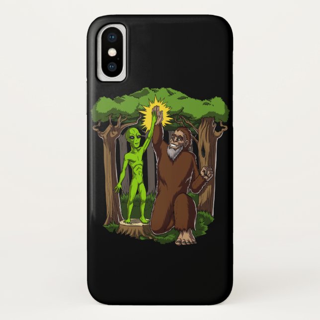Space Alien Bigfoot Mystery Conspiracy Theory Case-Mate iPhone Case (Back)