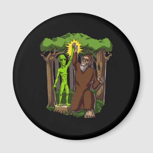 Space Alien Bigfoot Mystery Conspiracy Theory Magnet