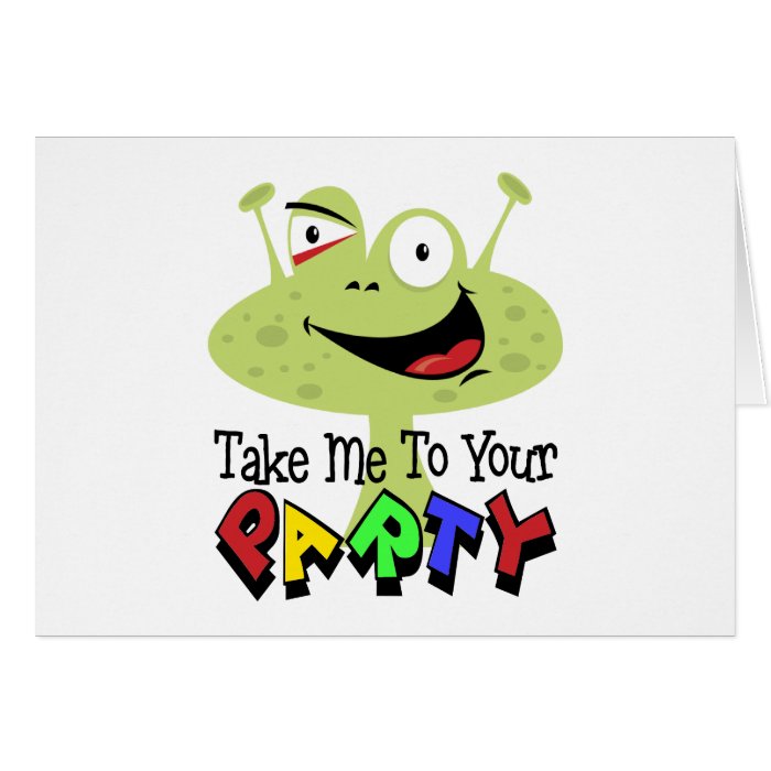 Space Alien Birthday Greeting Cards