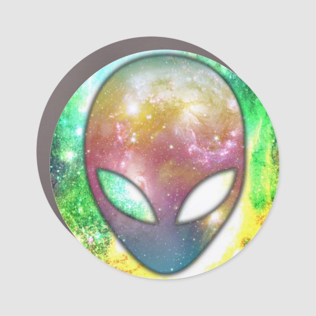 Space Alien Car Magnet (Front)