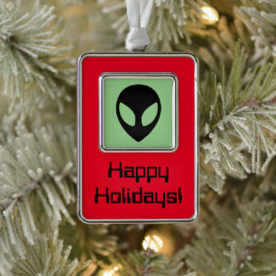 Space Alien Extraterrestrial Being Christmas Ornament