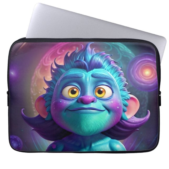 Space Alien & Friend Laptop Sleeve (Front)