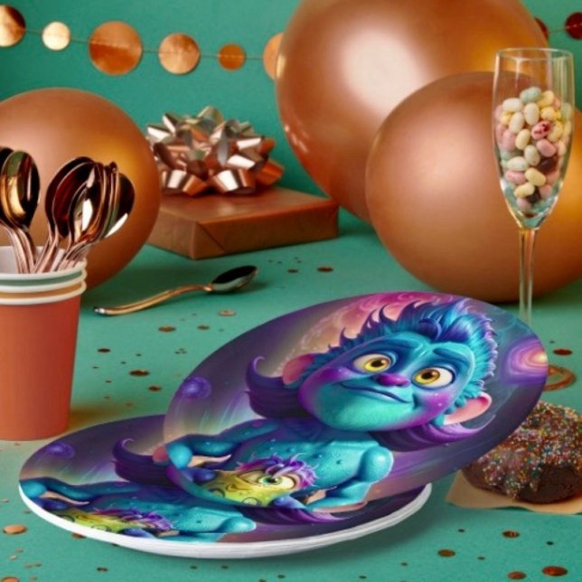 Space Alien & Friend  Paper Plates (Creator Uploaded)