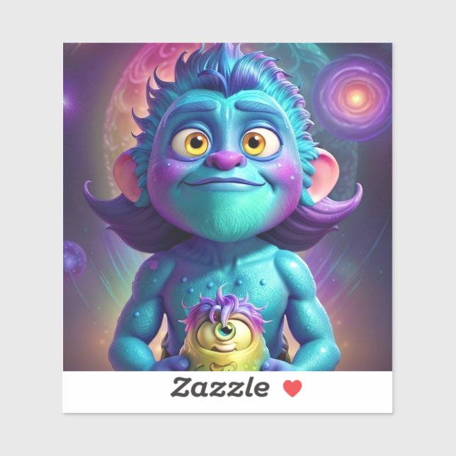 Space Alien & Friend Sticker (Sheet)