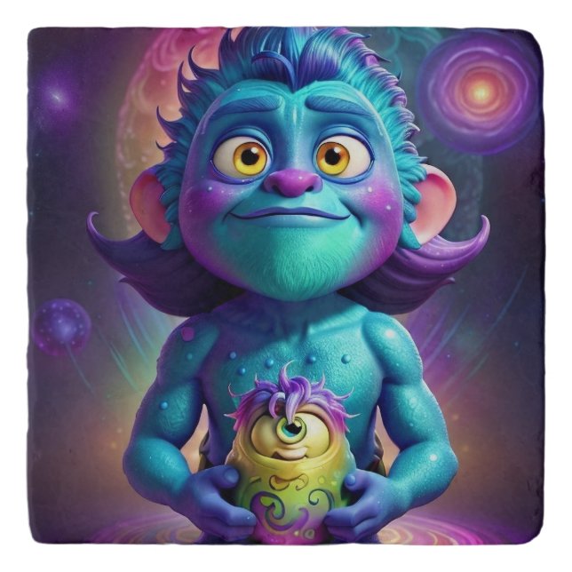 Space Alien & Friend Trivet (Front)