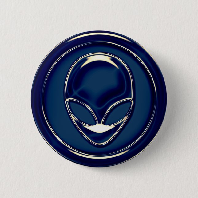 Space Alien Head Button (Front)