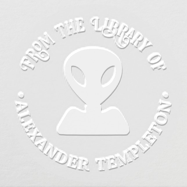 Space Alien Library Book Name Embosser (Design)