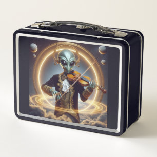 Space Alien Metal Lunch Box
