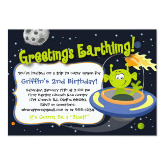 Alien Birthday Invitations 3