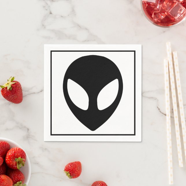 Space Alien Sci Fi Extraterrestrial Cocktail Napkins (Insitu)