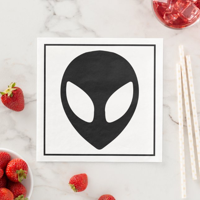 Space Alien Science Fiction Extraterrestrial Paper Dinner Napkins (Insitu)