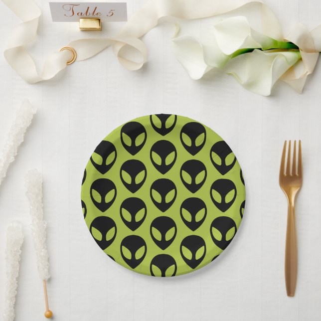 Space Alien Science Fiction Extraterrestrial Paper Plates (Wedding)