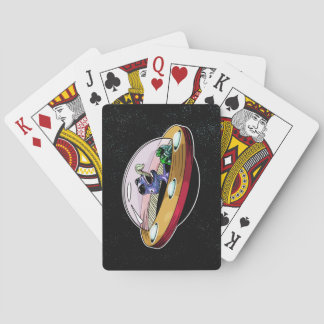 Space Alien Stealing the Moon Poker Cards